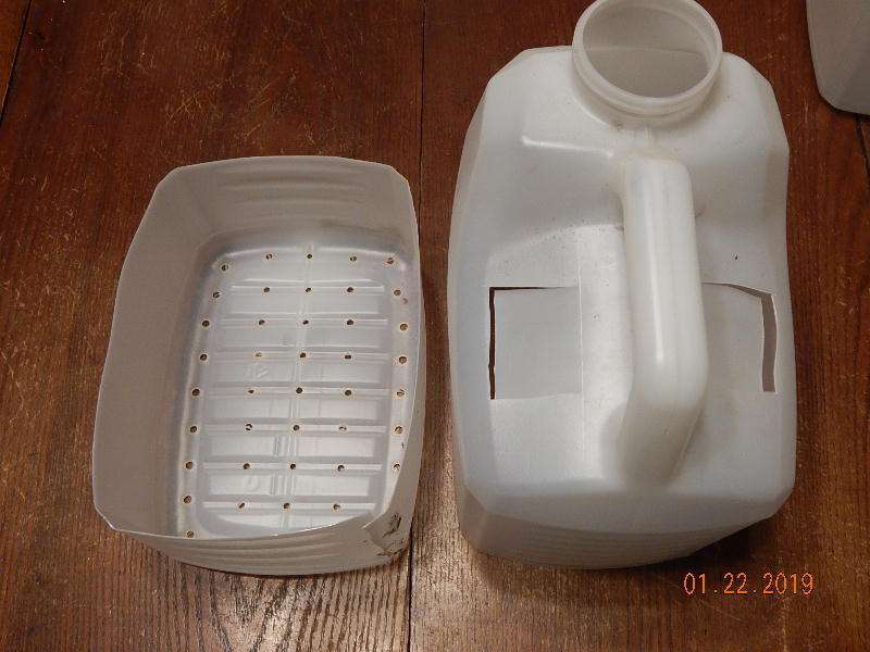 Cut up cat litter jug 